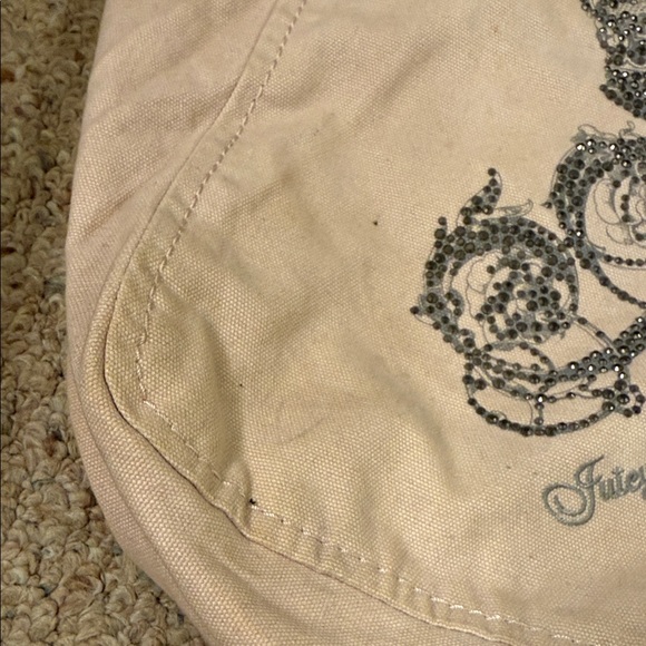 Y2K Juicy Couture Beige Tote with Brown Leather Handles - Picture 3 of 15